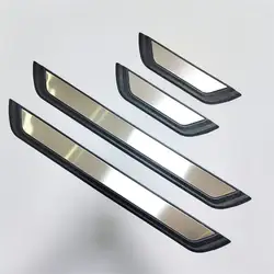 Car Styling For Toyota BZ4X 2020 2021 2022 2023 Door Sill Scuff Plate Entry Guards Stainless Welcome Pedal Protector Accessories