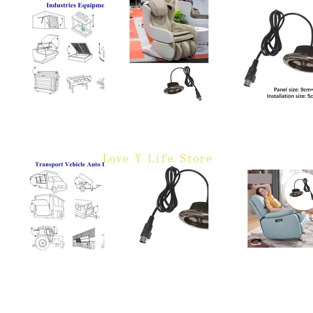 

L74C Recliner Switches 5V USB Charging LED Indicators Easy Installation Process
