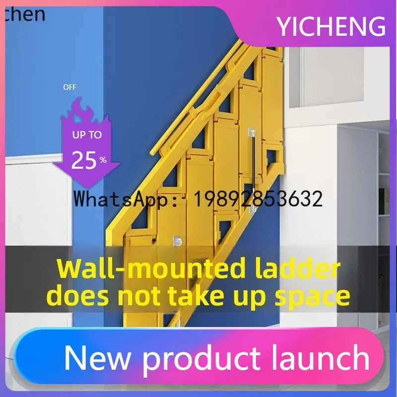 

all-aluminum alloy folding staircase attic folding duplex does not rust