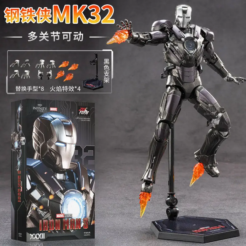 ZD Toys Iron Man MK29 Fiddler MK34 MK32 MK31 Action Figures Tony Stark Mecha Model Movable Avengers Collection Toys view 4