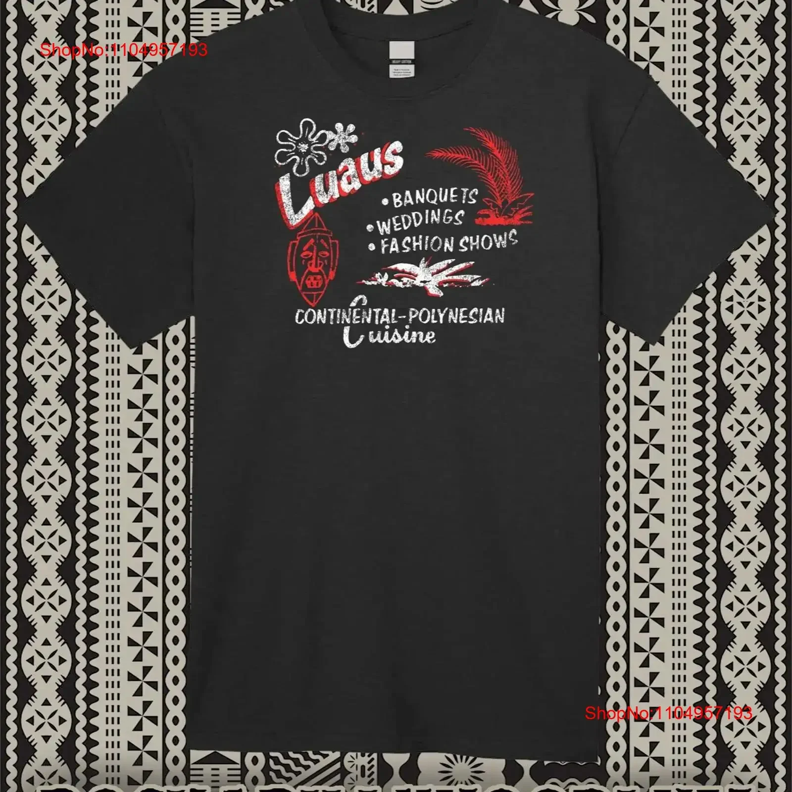 

Retro Tiki Bar T Shirt Vtg Art Restaurant Polynesian Luaus Continental vintage Washed designer clothes Versatile fashion