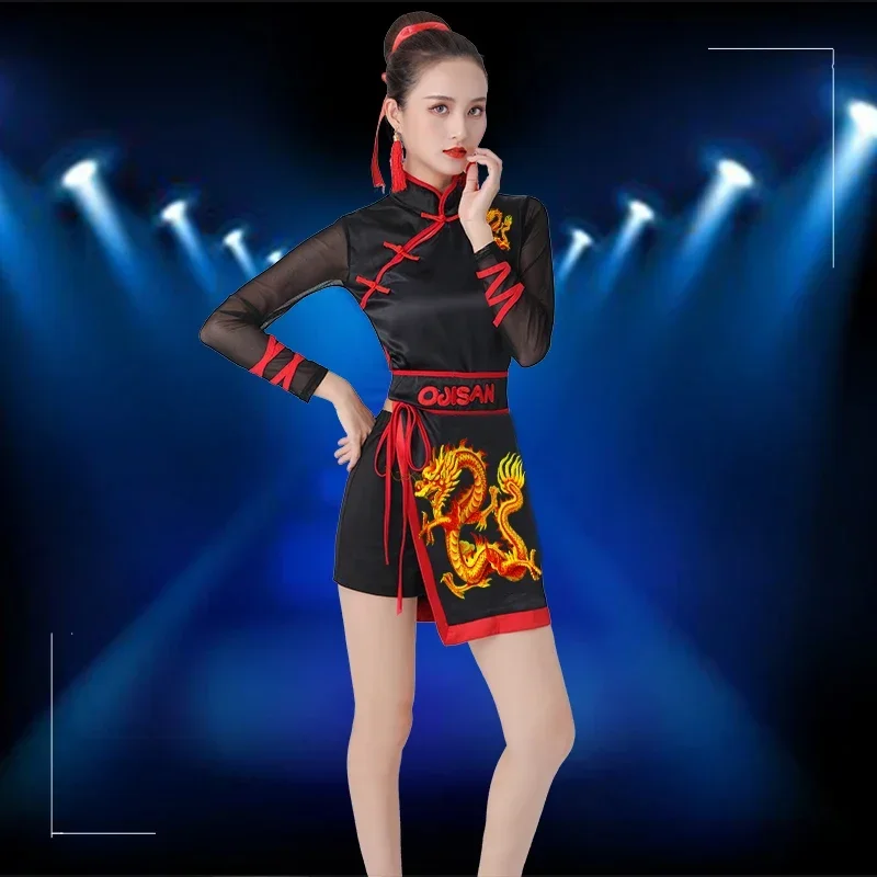 

Jazz dance costume female suit adult dance jazz training Chinese style group drum dance performance