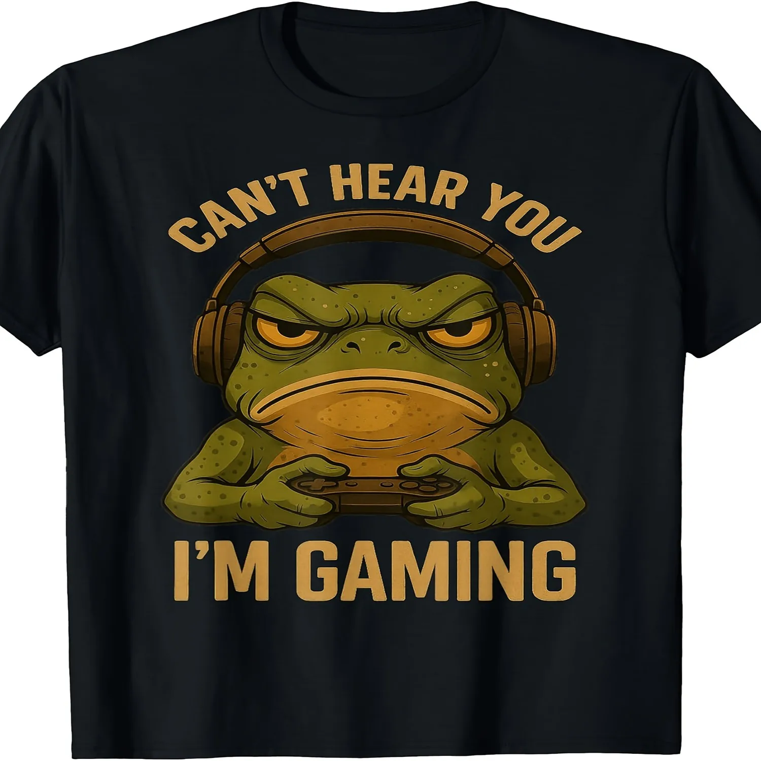 Funny Gamer Frog Art Graphic Tee Men Boys Funny Video Gaming T-Shirt Unisex T Shirt Gift For Her