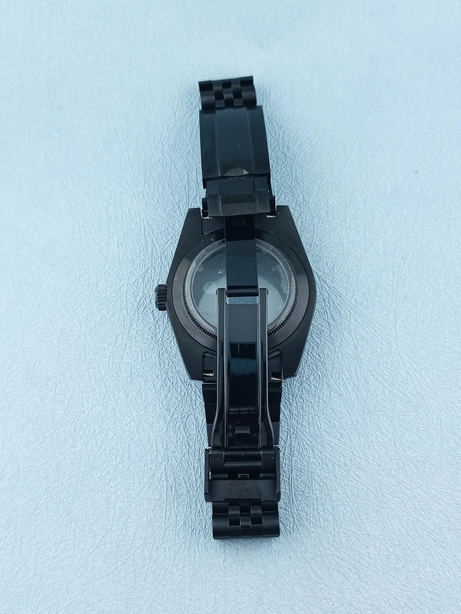 36MM 40MM Black Watch Case Fit NH34 NH35 NH36 ETA2824 Movement Sapphire Crystal Round Edge 100m Waterproof