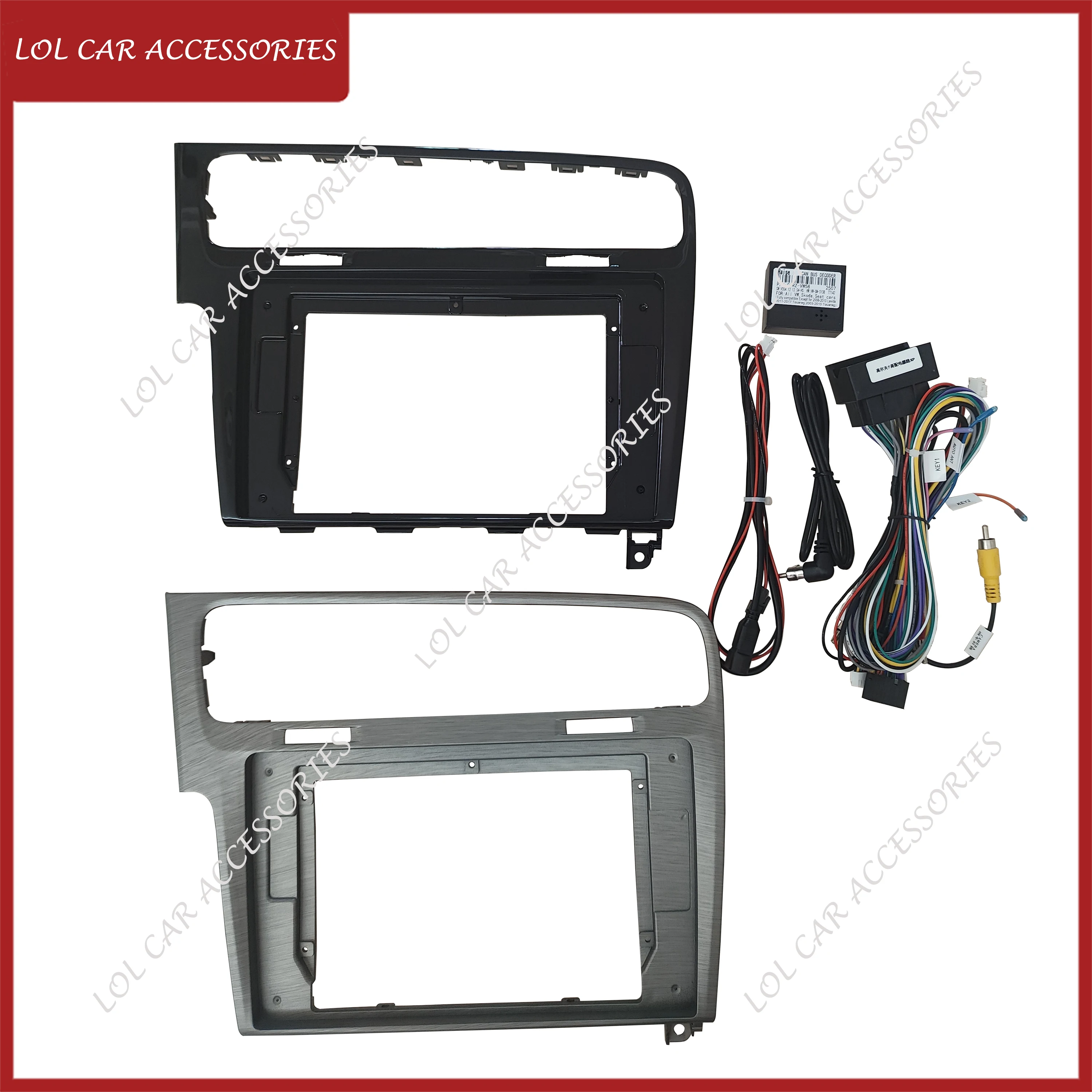 10.1 Inch For VW Volkswagen Golf 7 2014-2020 Car Radio Stereo GPS MP5 Player 2 Din Head Unit Fascias Dash Panel Frame Cover