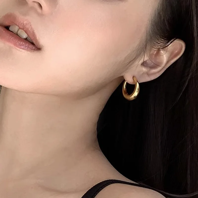 

Ventfille 925 Sterling Silver Geometry Round Earring for Women Girl Office Vintage Classic Minimalism Jewelry Gift Dropshipping