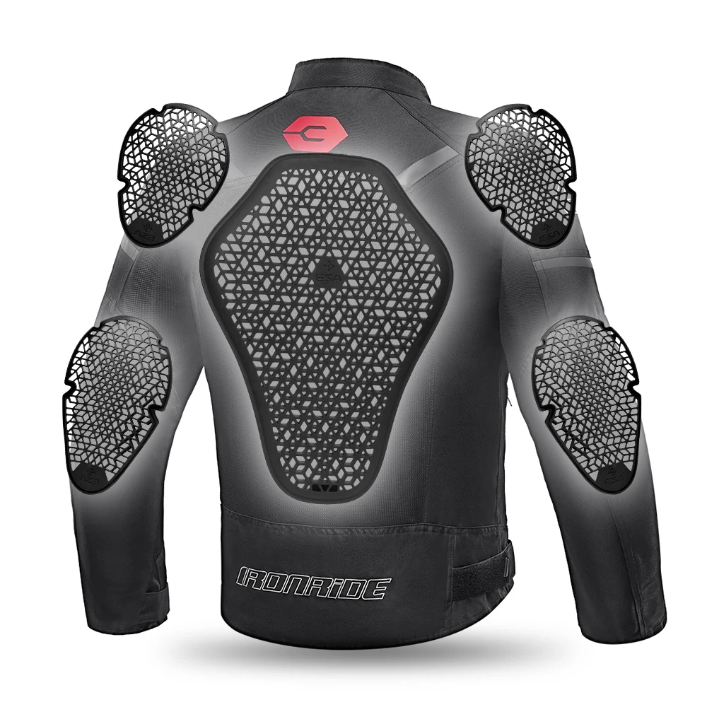 

Motorcycle Protector Armor Protection Back Pad Anti-Shock Motorbike Shoulder Elbow Back Protection Pads Built-in Protective Gear