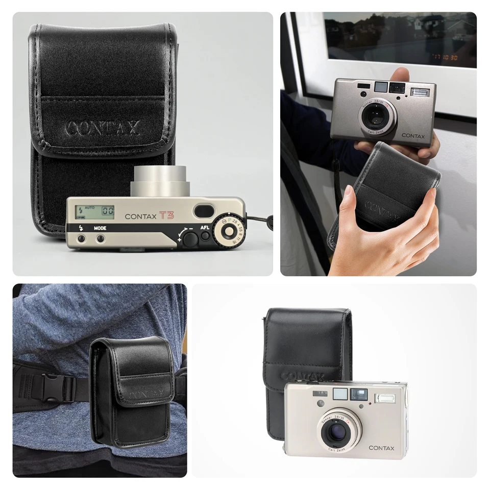 Leather Camera Case Cover Protective Bag for Contax T2 T3 TVS1
