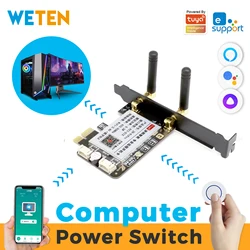 Tuya eWeLink Wifi Computer Power Reset Switch USB PCIe Card APP Remote Control for PC Desktop Computer Support Alexa Google Home