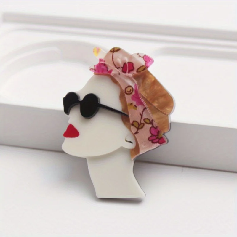 Creative Design Acrylic Brooch Cute Girl Accessories Pendant Pin Accessories Garment Bag Accessories