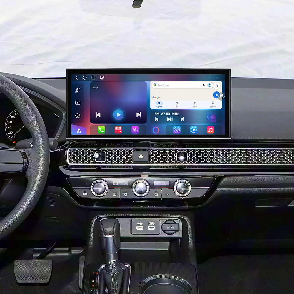Android Radio Split Screen For Honda Civic 2022 Backup Camera Support Multimedia Player Navigation Car Stereo Receiver Head Unit