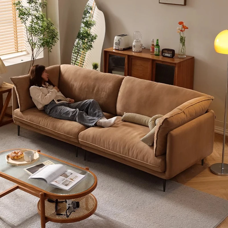 

Retro Faux Leather Living Room Sofas Brown Cheap Corduroy Sectional Living Room Sofas Nordic Lazy Woonkamerbanken Furniture