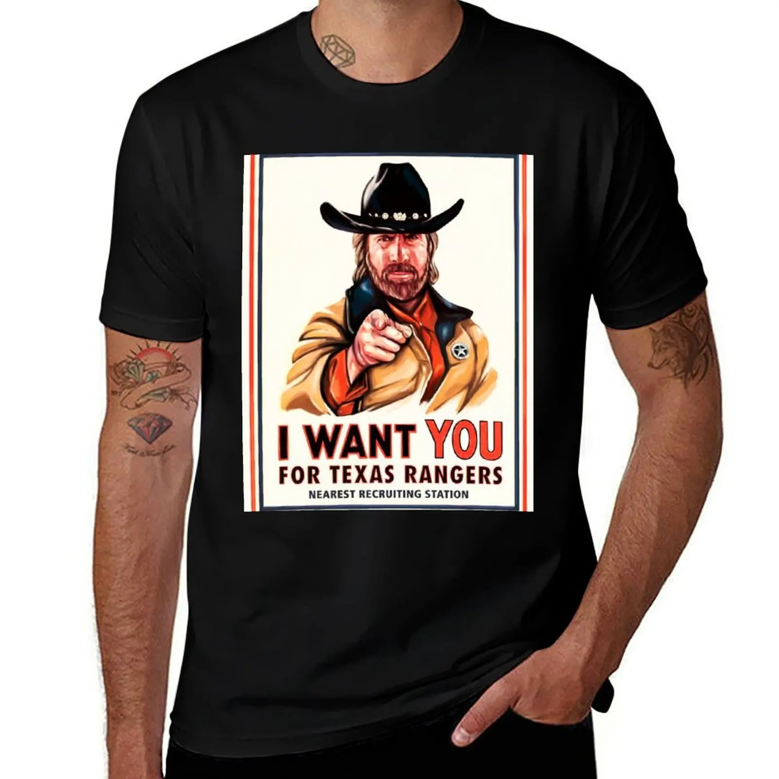 Chuck Norris I Want You T-Shirt Athletic Quick Dry for Men T-Shirt