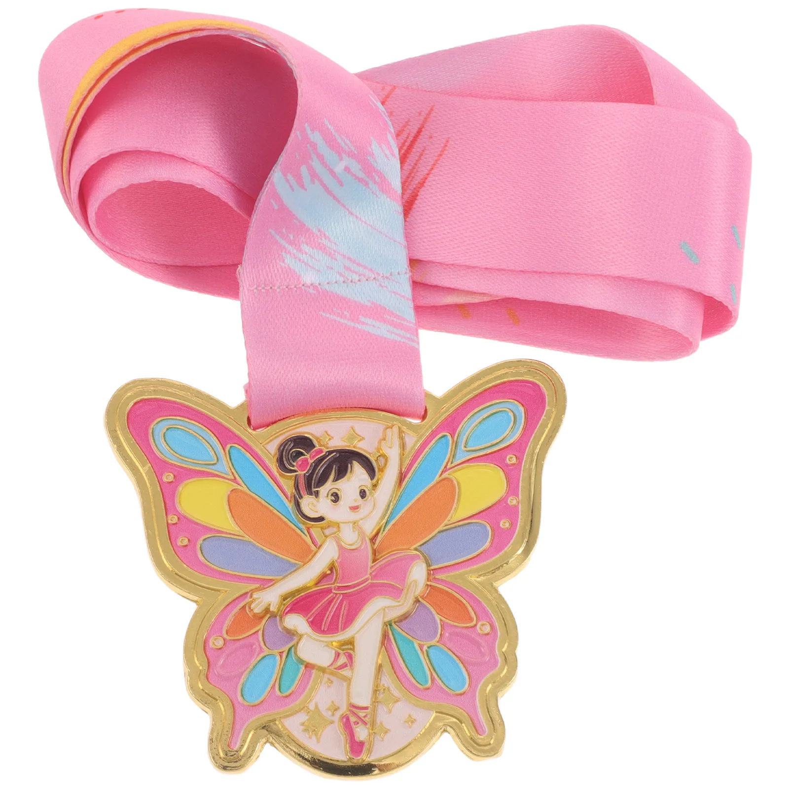Butterfly Dance Award Medal Gold Finish Lightweight Kids Ballet Competition Winner Trophy Championship Prize