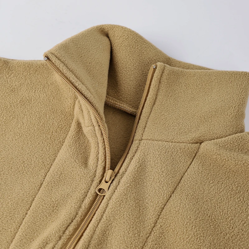 Rosa Winter-Lammfell-Hoodie für Damen mit Reißverschluss und Kragen, Fleece-Pullover für Frauen – Detail 29