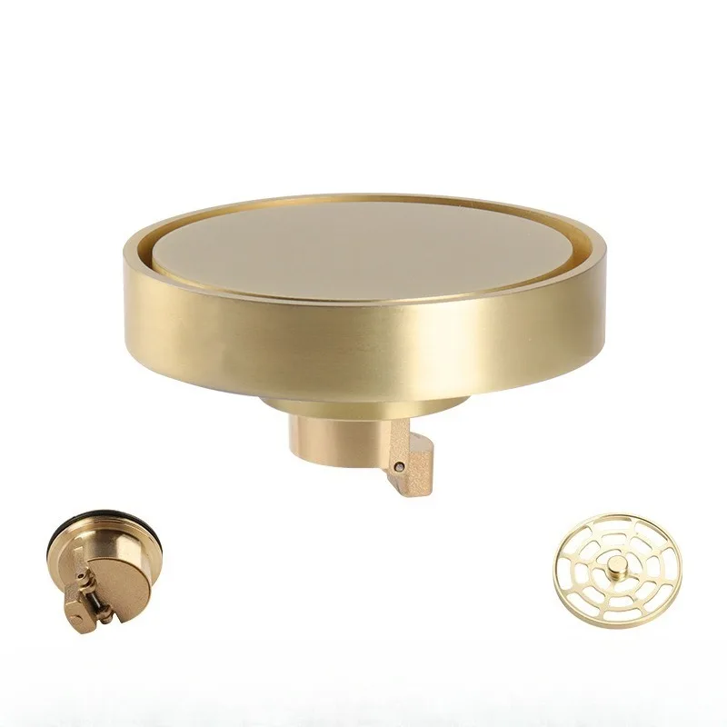 Press Type Double-layer Odor Proof Sewer, Bathroom, Large Displacement Invisible Insect Proof Circular Floor Drain