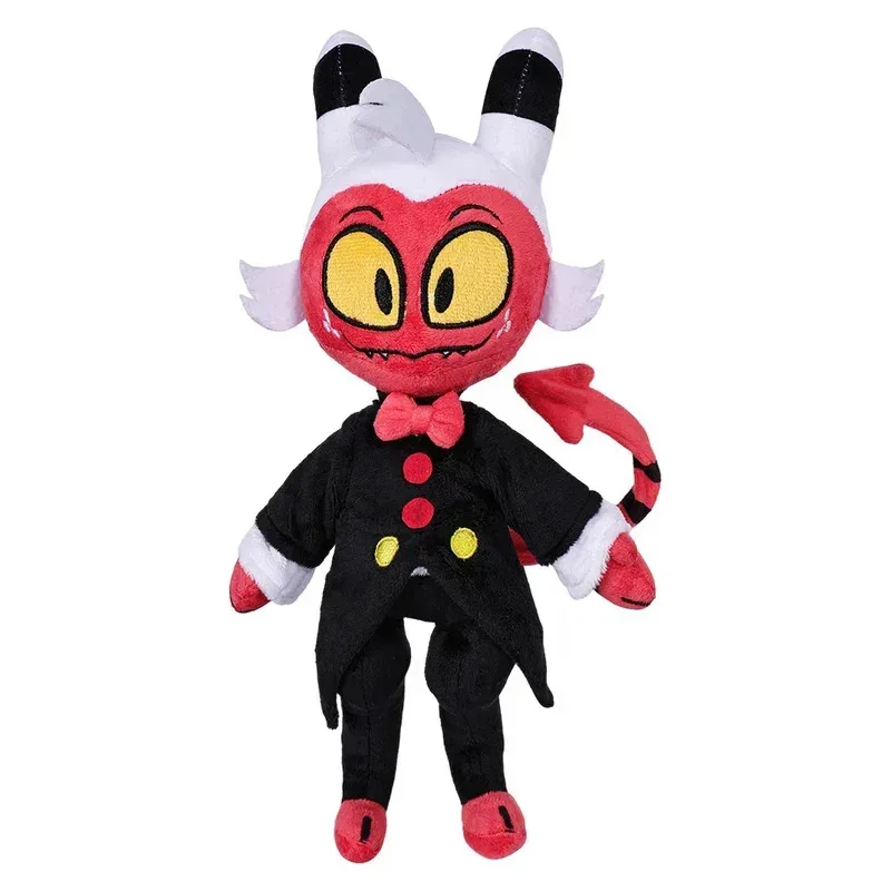 36CM Moxxie Cosplay peluches de peluche dibujos animados Hellua Cosplay jefe estatuilla accesorios regalos de cumpleaños de Navidad mascota fiesta de Halloween Coszei