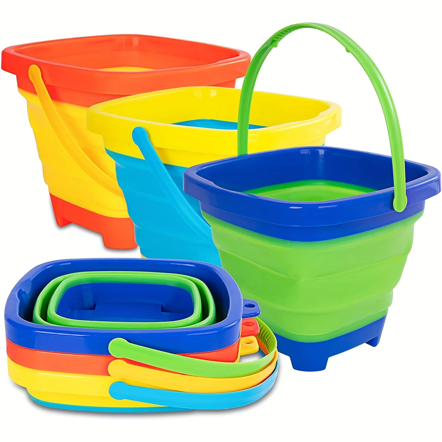 Children Beach Toys Summer Outdoor Baby Beach Digging Sand Toy Foldable Sand Bucket With shovel Play Sand Water Game Toy for Kid