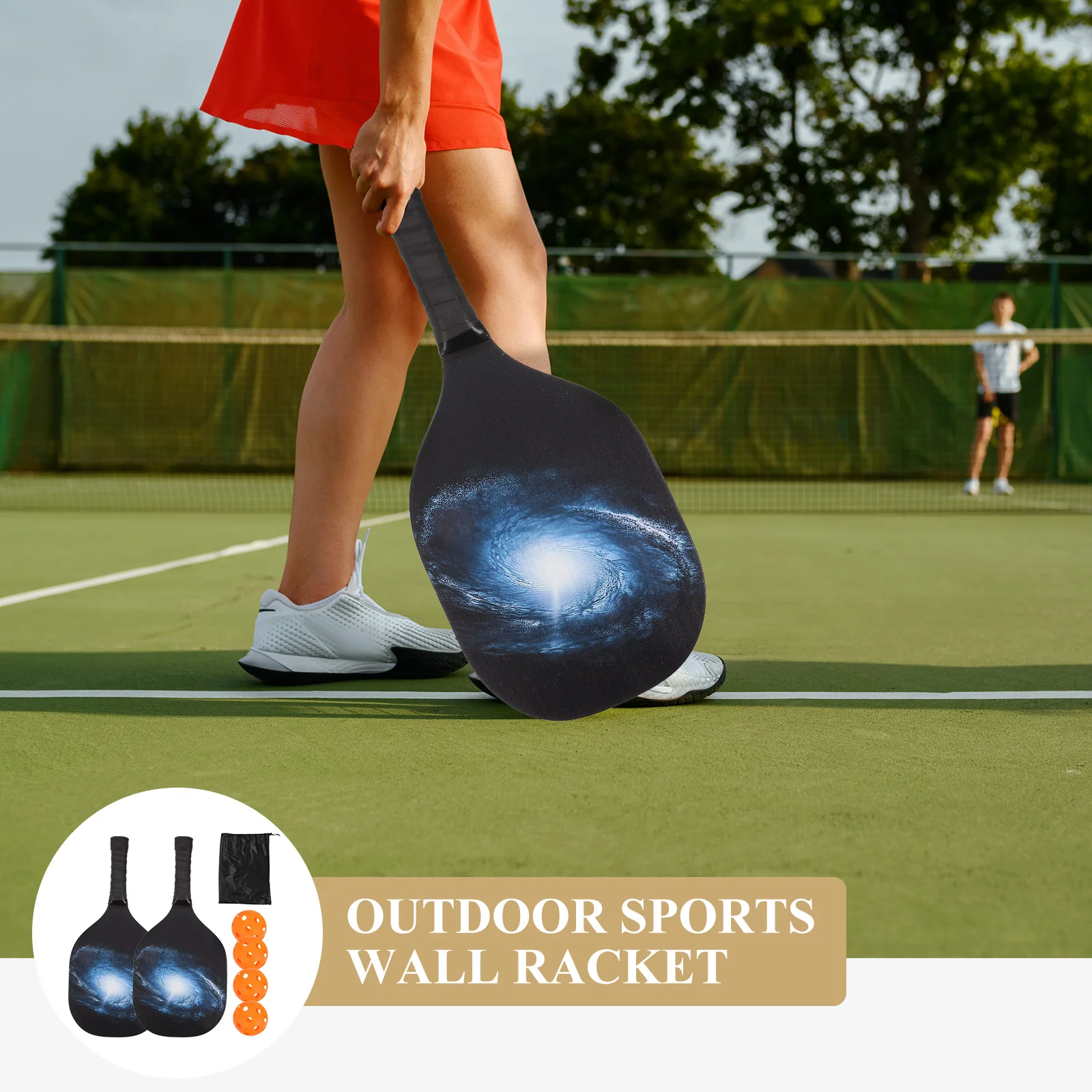 

1 set Set Lightweight Hole Ball Set Outdoor Hole Ball Kit Sports Rackets Balls Carrying Bag Anti Slip H Kit