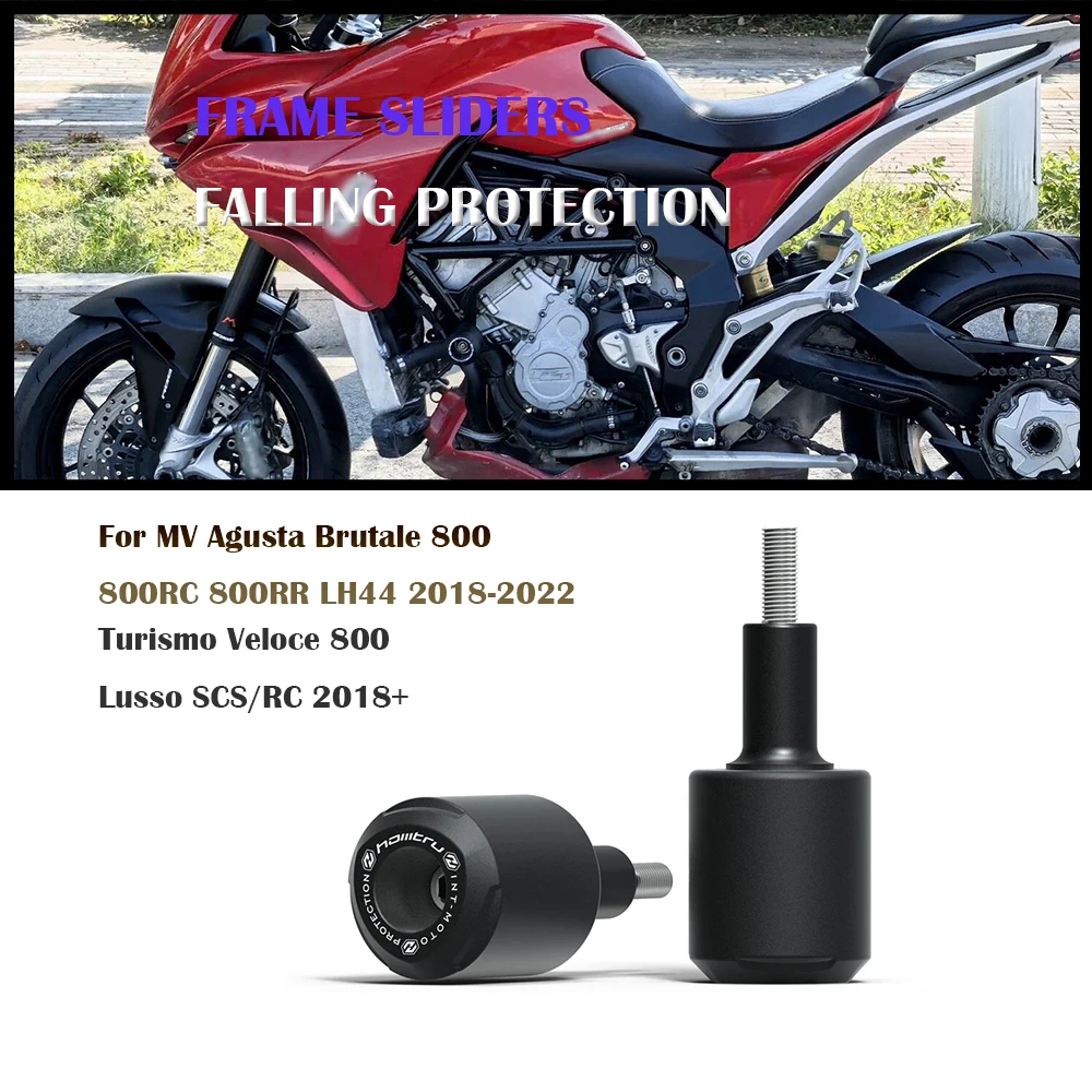 

For MV Agusta Brutale 800RC/RR LH44 Turismo Veloce 800/Lusso SCS/RC 2018-2022 Motorcycle Frame Sliders Crash Protector