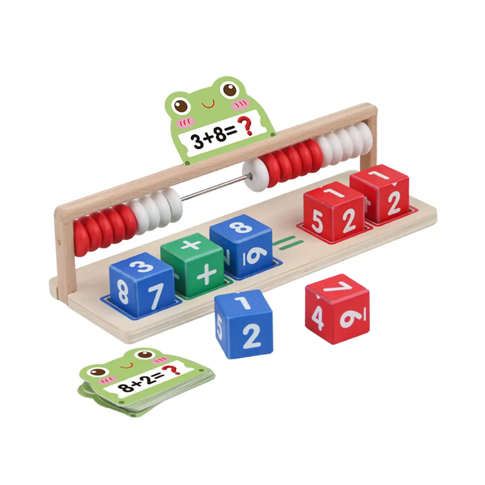 أدوات تعلم الرياضيات للأطفال إطار عد المعداد الخشبي لعبة تعليمية للرياضيات المدرسية والمنزلية