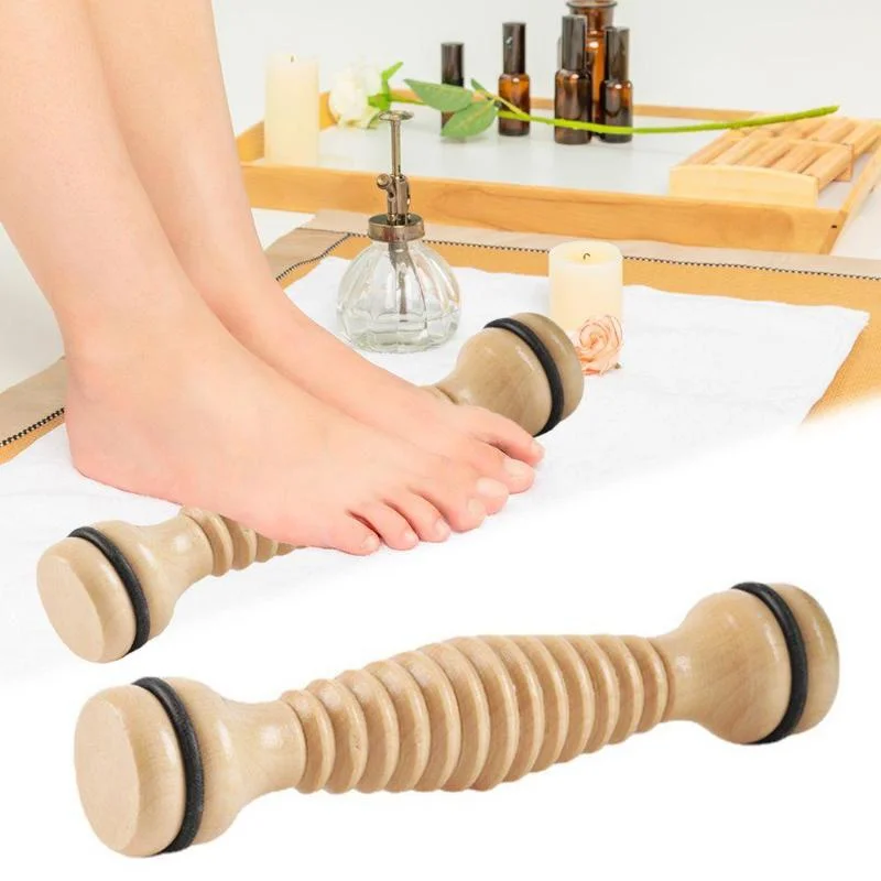 

Wooden Roller Massage Stick Abdomen Legs Roller Massage Home Fitness Yoga Wheel Meridian Massage Stick Deep Tissue Massage Tools