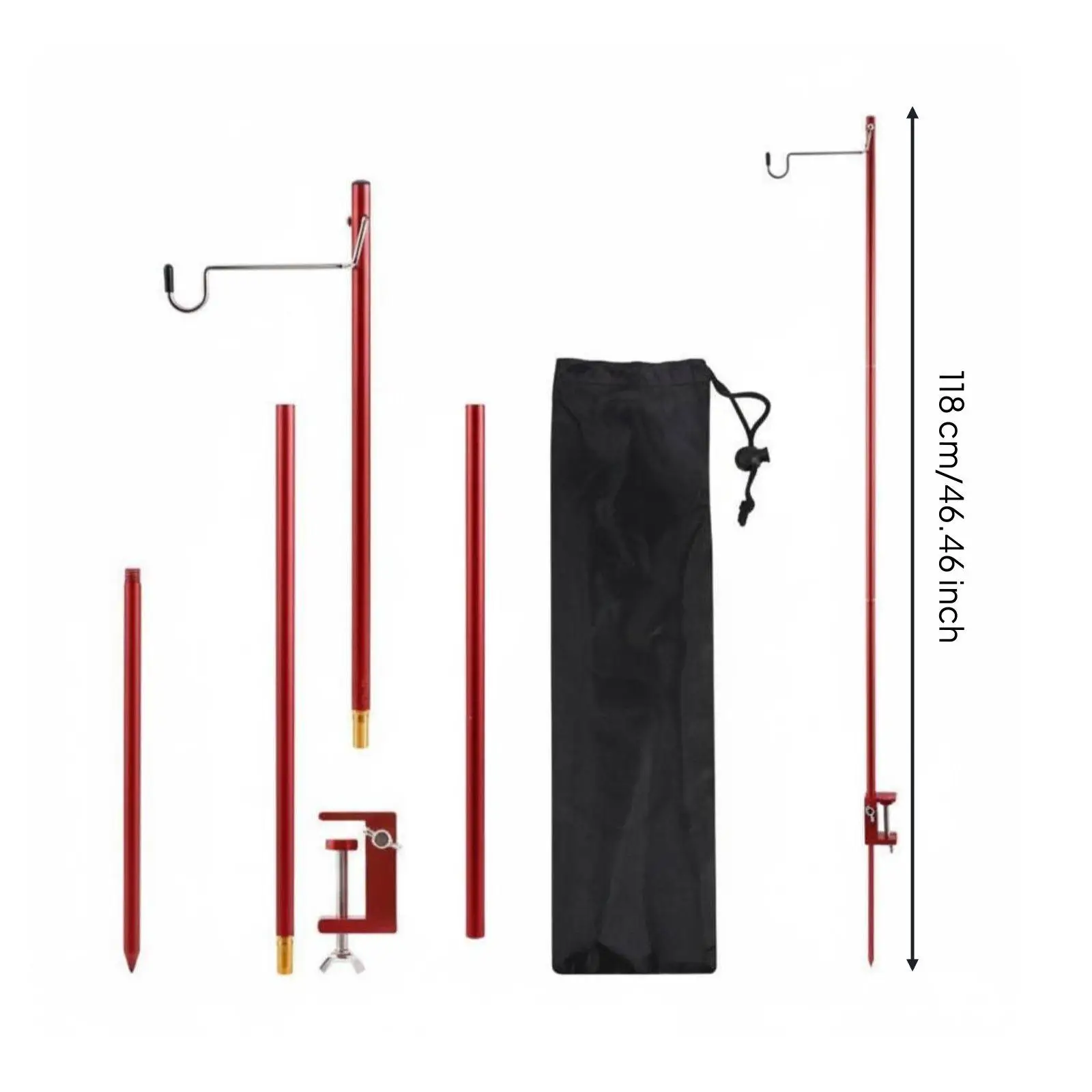 Foldable aluminum alloy lantern stand, lightweight lamp holder