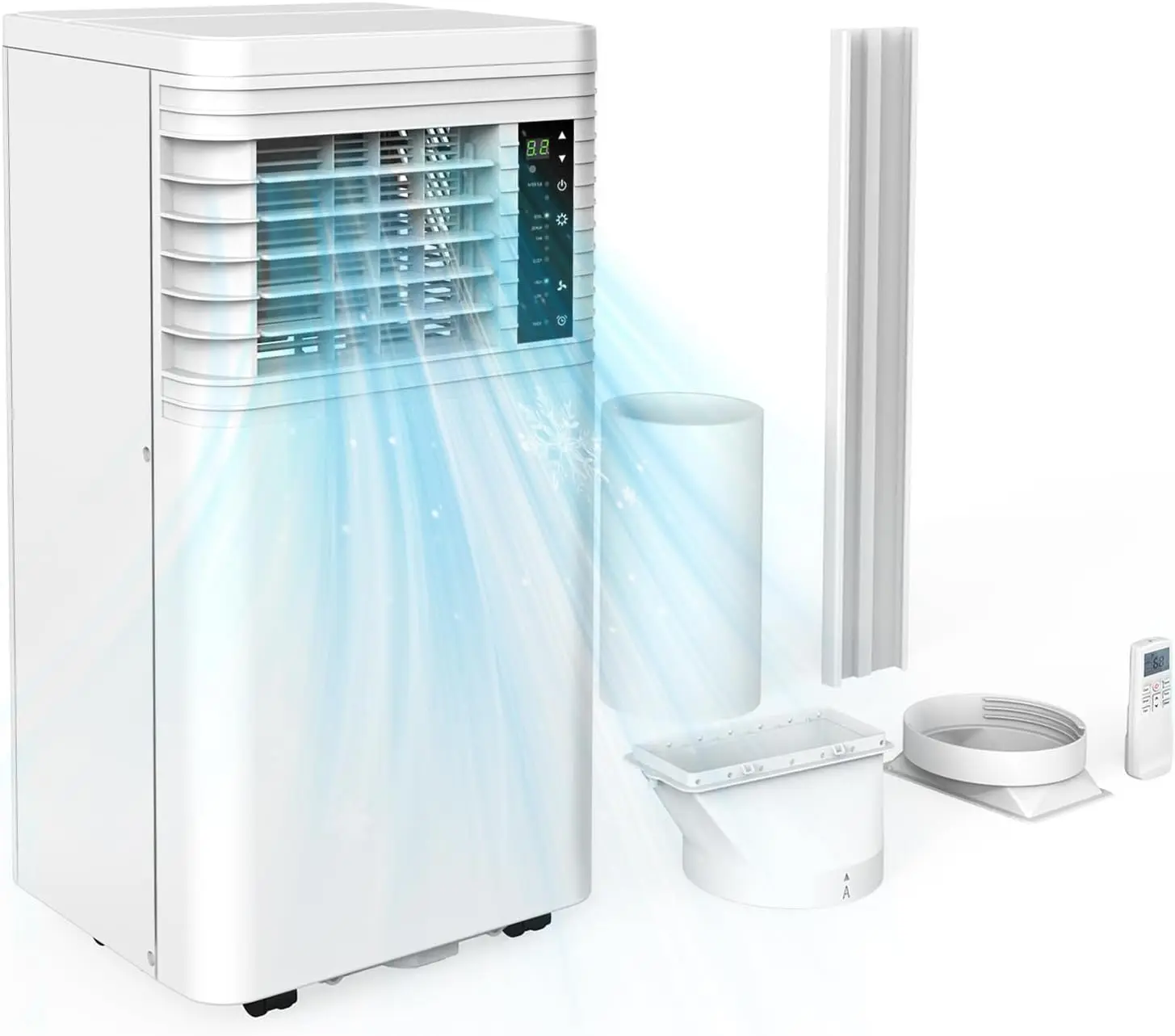 

Portable Air Conditioners 10,000 BTU, Small Portable AC with Cooling, Fan, Dehumidifier Mode, 24H Timer, Cooling up to 450 Sq.Ft