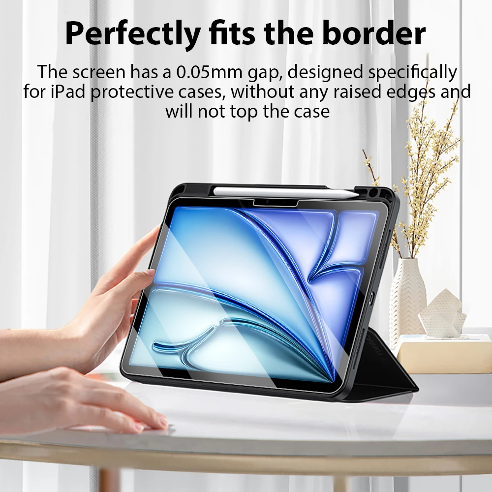 2 قطعة واقي للشاشة من الزجاج المقسى لجهاز iPad A16 Air 13 11 5 4 M3 2025 Pro 12.9 M4 M2 10th الجيل 9th 8th 7th Mini 6 7 Film #3