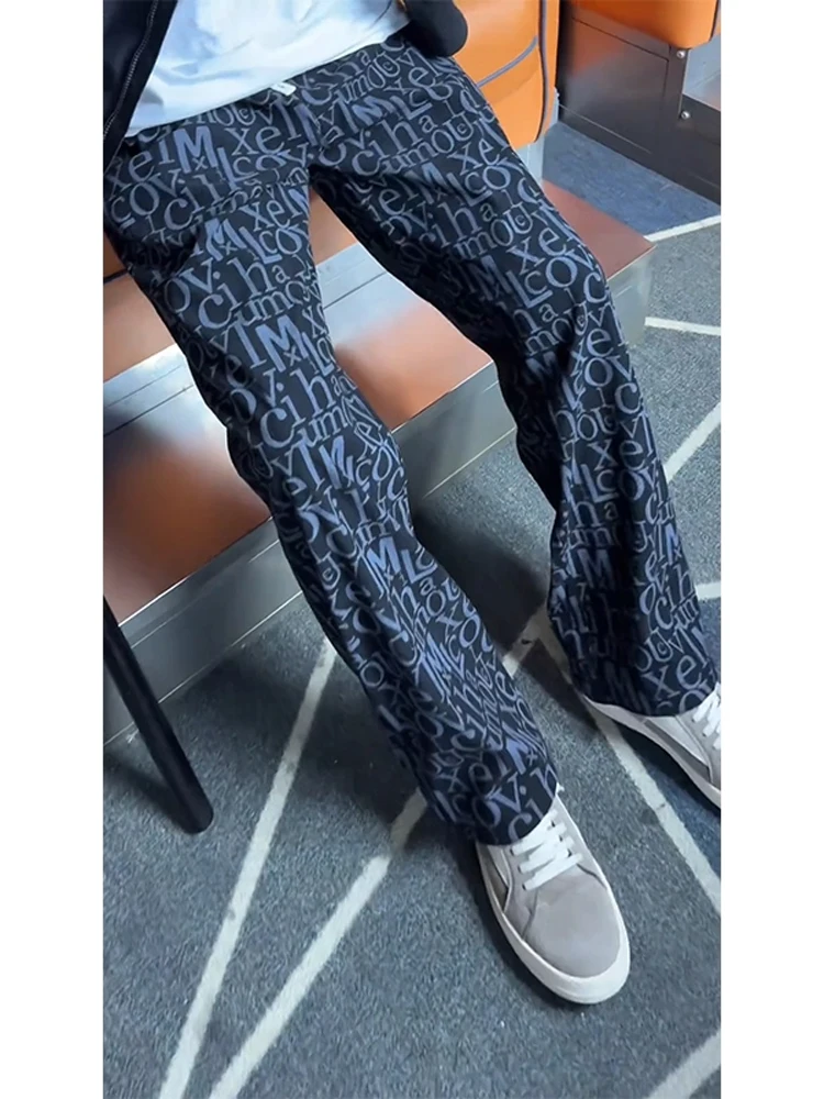 

Американские брюки Fce с высокой талией, мужские осенние свободные прямые брюки, повседневные спортивные длинные брюки Cleanfit, полиэфирное волокно