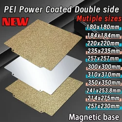 PEI Build Plate Sheet 180/220/235/257/310/350mm Upgrade Removal Textured PEI Magnetic Build Plate Ender 3 V3 Se Bed Spring Steel