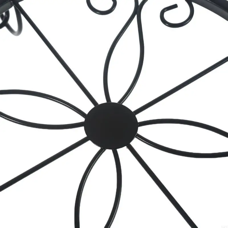 Vintage Metal Plant Stand Flower Pot European Wrought Iron Flower Stand X3UC