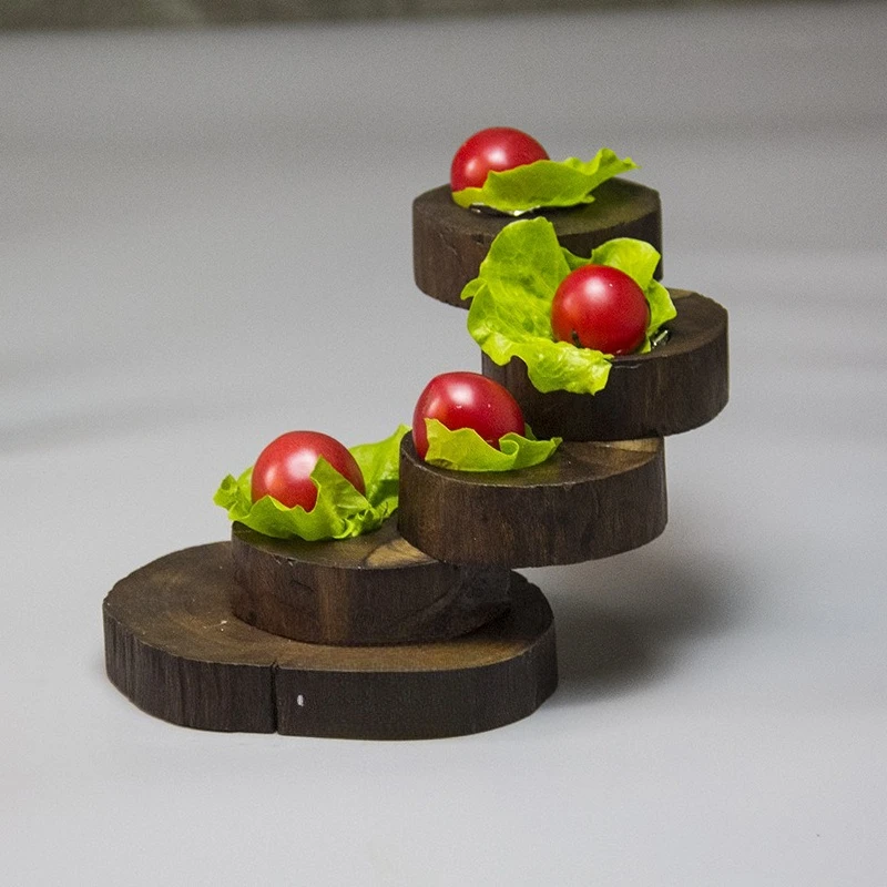 Creative Hotel Tableware Wooden Rotating Molecular Cooking Gourmet Supplies Utensils
