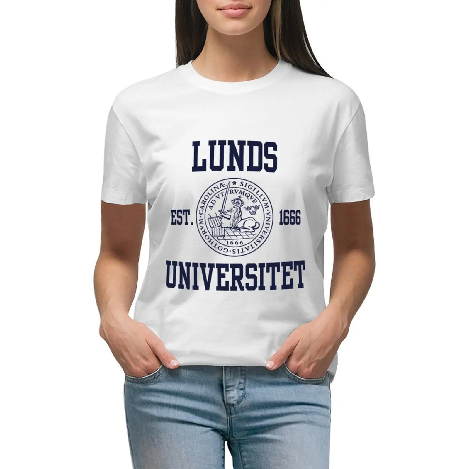 

Lunds Universitet \t \t\t T-shirt hippie clothes oversized summer top Top Women