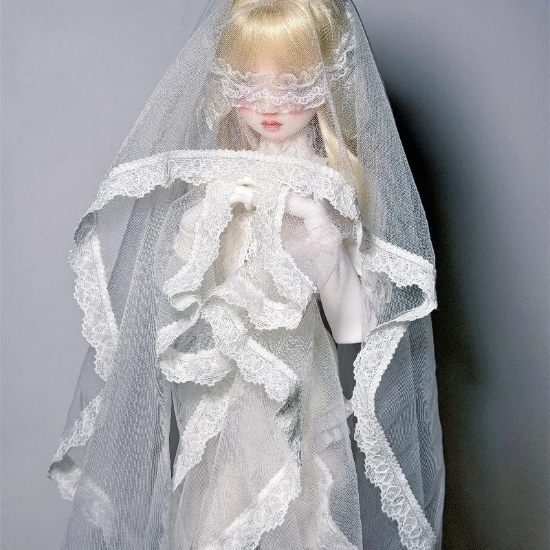 Figuras de acción a escala 1/4 1/6, estilo gótico, velo, medias, máscara para ojos, traje, ropa, modelo para decoración de escenas BJD Azone.