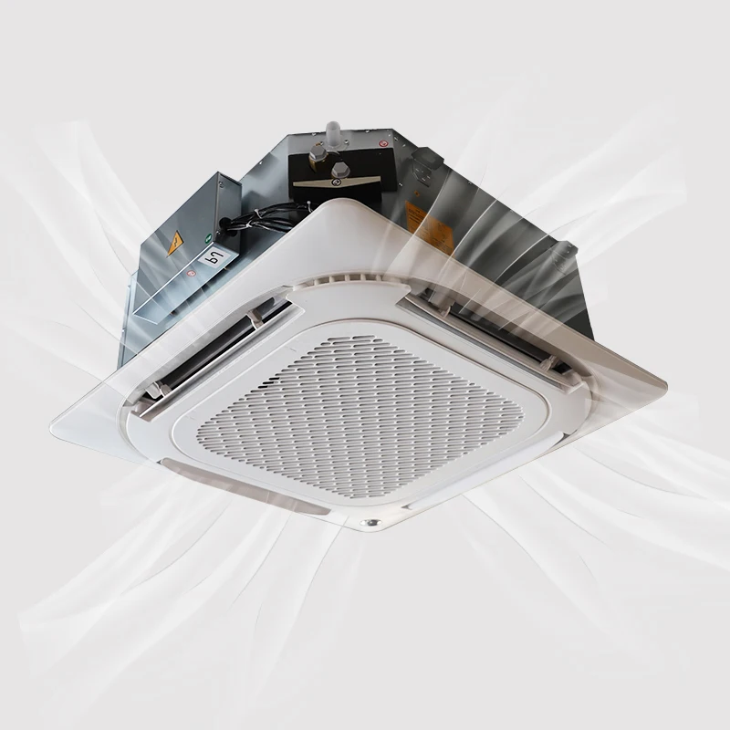 Aan het plafond gemonteerde kanaalventilatorconvector met DC-motoren Klemstijl Industriële geluidsarme cassette-airconditioner