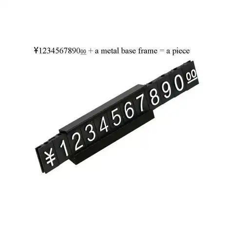 Currency Dollar Jewelry Store Metal Ground Arabic Numbers Combined Price Tags Cube