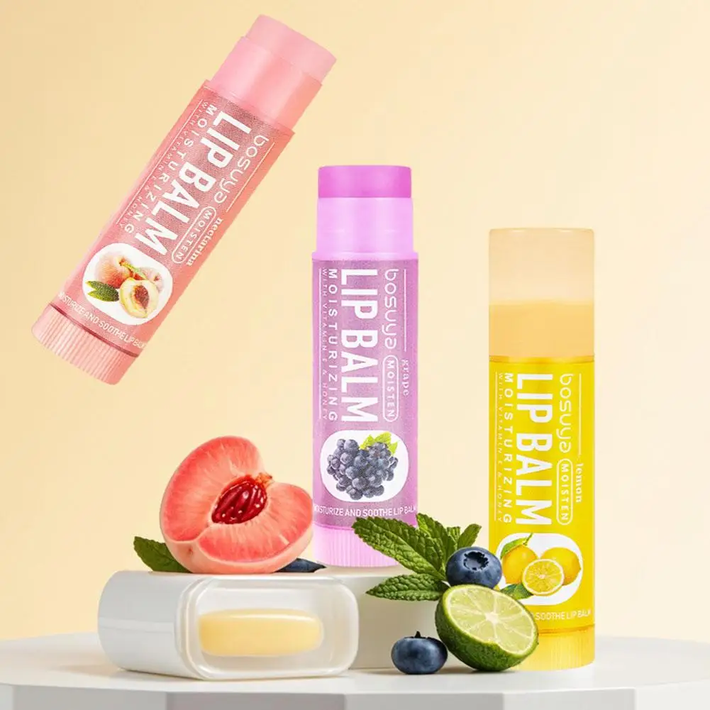 6-teiliges Lippenbalsam-Set mit verschiedenen Fruchtaromen - Feuchtigkeitsspendend, pflegend & beugt rissigen Lippen vor - Pflege für trockene Lippen & feine Linien – Detail 16