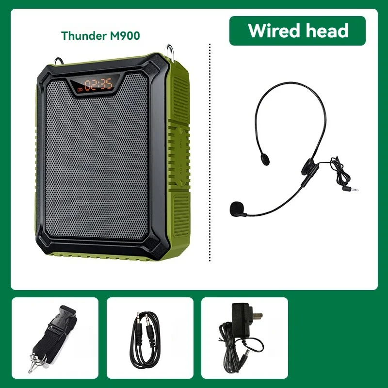 2025 New Outdoor Tri-defense Loudspeaker Wireless Microphone Teacher Guide With Bluetooth High Volume Player