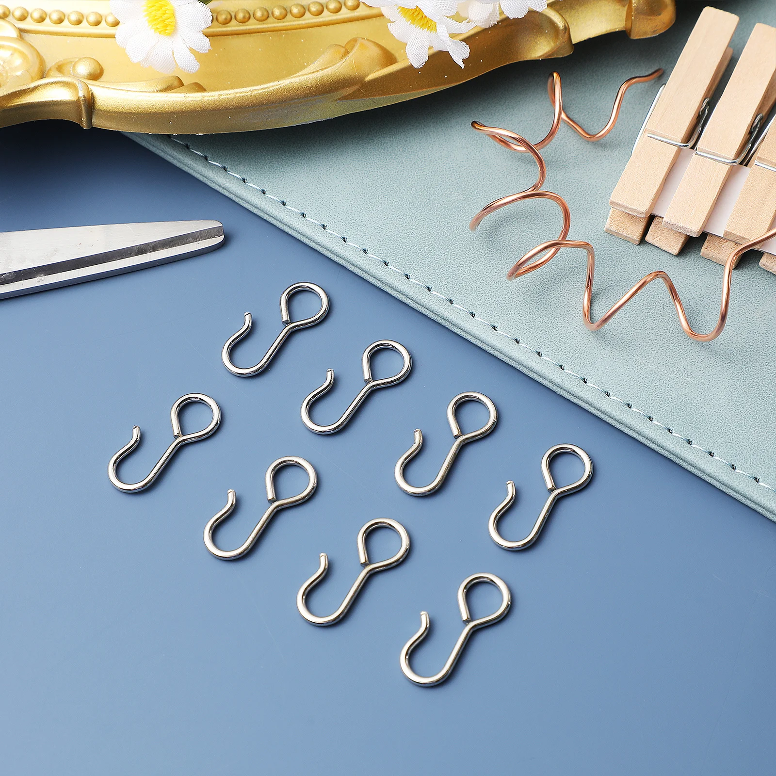 

50pcs Car Seat Cushion Hook S-Shaped Metal Fixing Tool For Auto Vehicle Seat Pad Durable Rustproof Car Interior Accessories