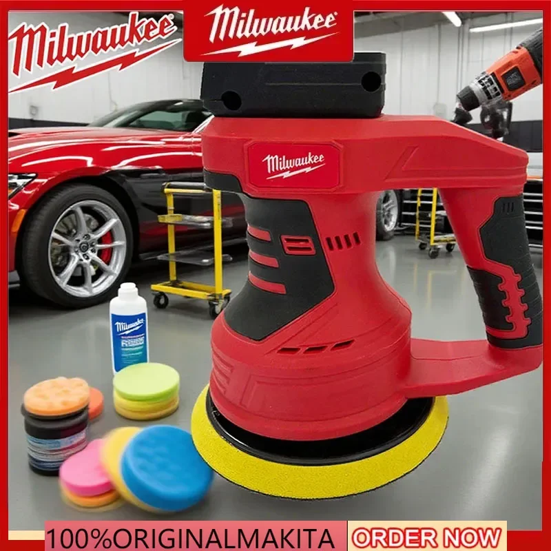 

Milwaukee Cordless Car Polisher 8-Speed Brushless Electric 18V Battery Power Tools for Waxing Sanding Sealing