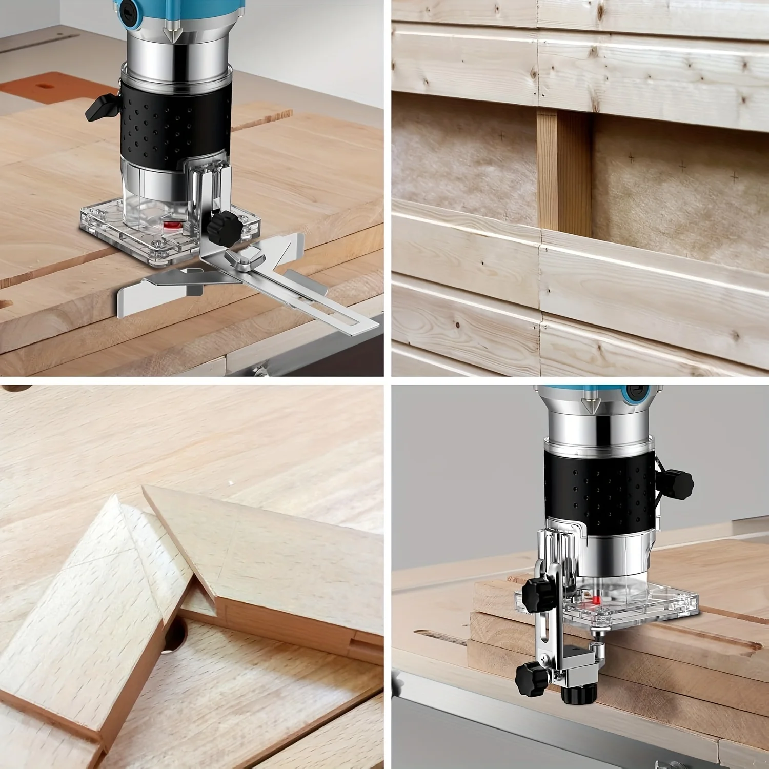 800 واط 30000 دورة في الدقيقة النجارة راوتر آلة الكهربائية المتقلب 6.35 مللي متر الخشب نحت طحن الشق أدوات كهربائية 15 قطعة آلات تقطيع