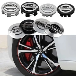 4Pcs 54/56/60MM Car Wheel Center Hub Caps Logo Sticker Cover For Nissan Teana Nismo Sylphy Qashqai GTR Juke X-trail Tiida Ariya