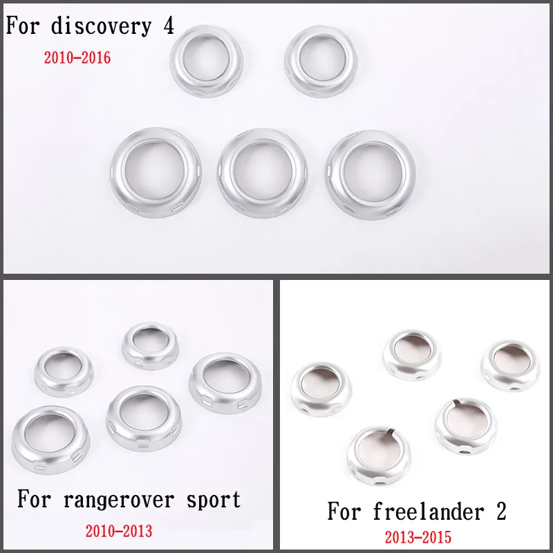 for Land Rover Discovery 4 LR4 RangeRover Sport Freelander 2 car Volume and Air Conditioning Knobs Trim Stickers Car Accessories