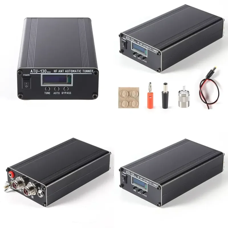 Latest ATU-130 MAX 1.9-50MHz 200W Automatic Shortwave HF Antenna Tuner With Black Panel, Update Version of ATU-100 ATU100