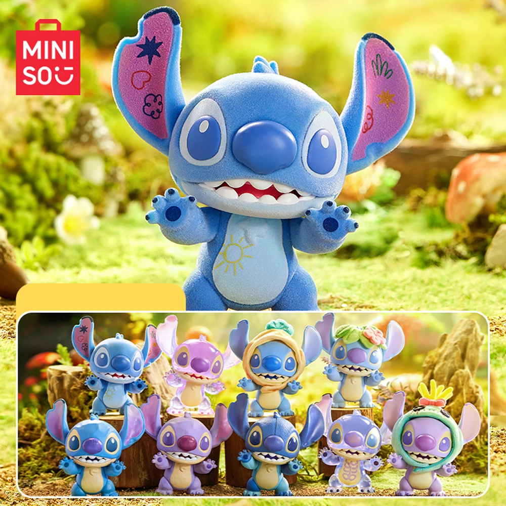 MINISO Disney Stitch, caja sorpresa de transformación genial, modelo de figura de Anime, juguetes de muñeca, decoraciones de escritorio, caja ciega, regalo de cumpleaños