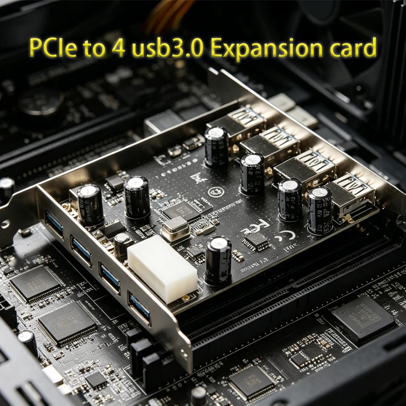 Expansion Adapter PCI-E To USB3.0 Card Extender PCIe Converter game PCI-E Riser Card Adapter USB 3.0 expansion card USB HUB