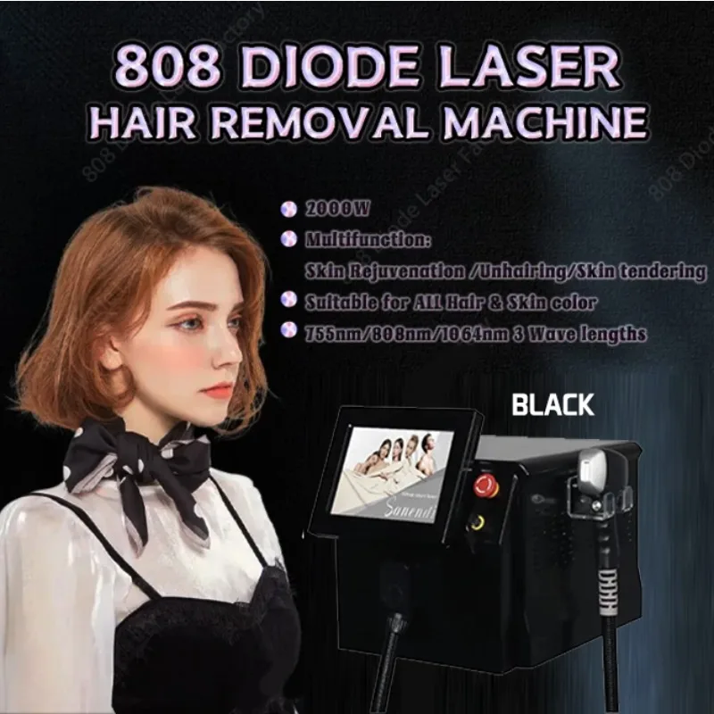 Diode laser hair removal laser professional Machine  Painless Laser Epiator Titanium Triple epilator for womenfor salon