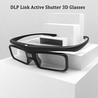 2025 New DLP Link Active Shutter 3D Glasses USB Rechargeable Eyeglasses for Home Cinema DLP Projector Not Suitable For All TV