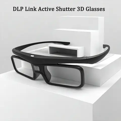 2025 핫 DLP 링크 액티브 셔터 3D 안경, USB 충전식 안경, 홈 시네마 DLP 프로젝터용, 모든 TV에 적합하지 않음